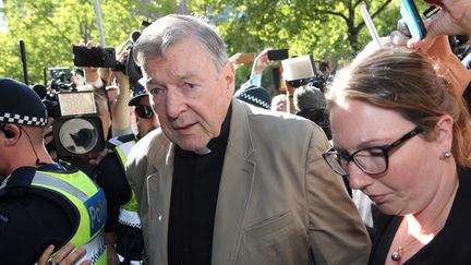 Le cardinal George Pell devant le Tribunal de Melbourne le 27 février 2019 (CON CHRONIS / AFP)