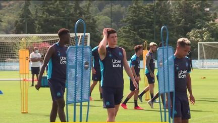 Des joueurs de l'OM à l'entraînement (FRANCEINFO)