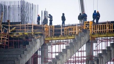 Moscou, le 4 février 2013. Le futur stade du Spartak encore en chantier. (Denis Grishkin/RIA Novosti)