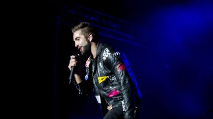 Le chanteur Kendji Girac en concert lors des Francofolies de Spa (Belgique), le 21 juillet 2016. (MAXPPP)