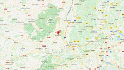 Carte de Mulhouse. (GOOGLE MAPS)