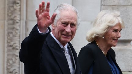 Le roi Charles III à Londres, le 29 janvier 2024. (DANIEL LEAL / AFP)