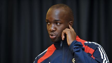 Lassana Diarra sous les couleurs de l'équipe de France, le 29 mai 2008, à Tignes lors d'un rassemblement en prévision de l'Euro 2008. (FRANCK FIFE / AFP)