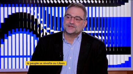 Joseph Bahout sur franceinfo le 16 janvier 2020. (FRANCEINFO)