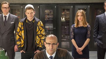 Colin Firth, Mark Strong, Sophie Cookson, et Taron Egerton dans "Kingsman : services secrets" de Mattew Vaughn
 (20th Century Fox)