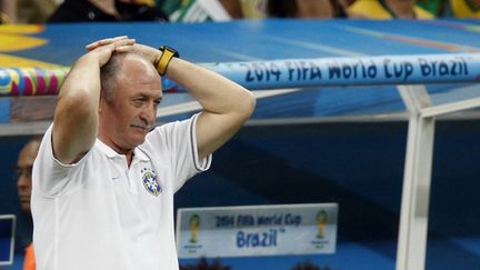 &nbsp; (Luiz Felipe Scolari lors de la défaite du Brésil face au Pays-Bas le 11 juillet. © REUTERS/Ueslei Marcelino)