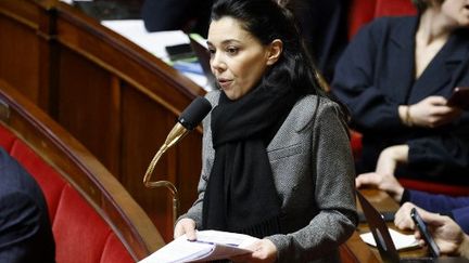 Sophia Chikirou, member of the French left-wing party La France Insoumise (LFI), at the National Assembly, February 17, 2023. (LUDOVIC MARIN / AFP)