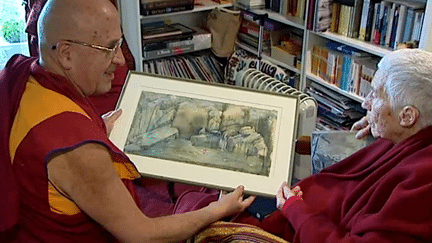 Matthieu Ricard et sa mère Yahne le Toumelin 
 (France3/Culturebox)