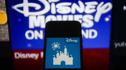 Le logo de Disney sur un smartphone, le 20 décembre 2019. (OMAR MARQUES / SOPA IMAGES/SIPA)