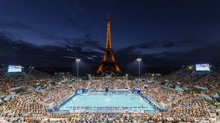 Le stade Tour Eiffel, site du tournoi de cécifoot, lors du match entre la France et le Brésil aux Jeux paralympiques de Paris, le 2 septembre 2024. (SIPA)