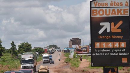 Entrée de la ville de Bouaké, en Côte d'Ivoire. (ISSOUF SANOGO / AFP)