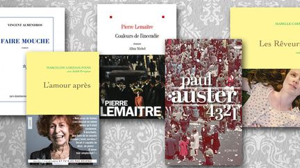 Couvertures de 5 livres de la rentrée d'hiver 2018
