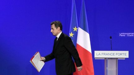 En présentant son projet, Nicolas Sarkozy s'est exposé aux critiques. (KENZO TRIBOUILLARD / AFP)