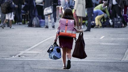 Une &eacute;l&egrave;ve dans une &eacute;cole de Strasbourg (Bas-Rhin), le 2 septembre 2014. (FREDERICK FLORIN / AFP)