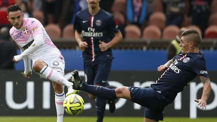 Pastore et Ibrahimovic déçus après la défaite face au Barça (THOMAS SAMSON / AFP)