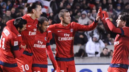 Zlatan Ibrahimovic a offert la victoire au PSG.  (JEAN-PIERRE MULLER / AFP)