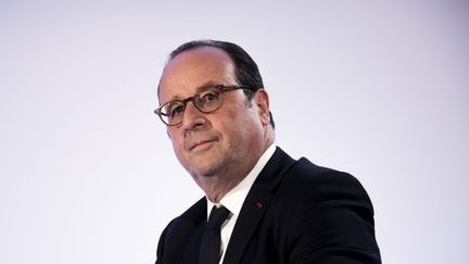 François Hollande lors d'une conférence de presse à Paris, le 7 juin 2018. (MAXPPP)