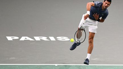 Le Serbe Novak Djokovic à Bercy (ANNE-CHRISTINE POUJOULAT / AFP)