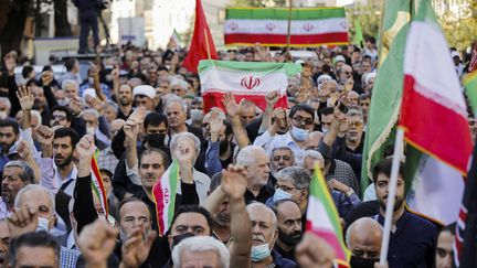 Une manifestation à Téhéran, en Iran, le 5 octobre 2022.&nbsp; (- / AFP)