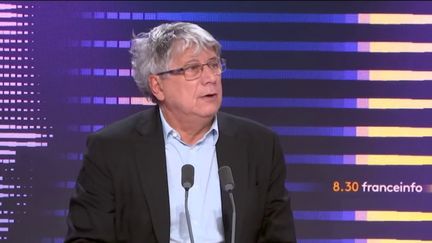 Éric Coquerel, député LFI de Seine-Saint-Denis et président de la Commission des finances de l’Assemblée nationale, invité du 8h30 franceinfo, le jeudi 28 décembre 2023. (FRANCEINFO / RADIO FRANCE)