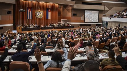 L'Assemblée nationale cubaine vote, jeudi 19 avril,&nbsp;pour désigner le nouveau président de Cuba. (ADALBERTO ROQUE / AFP)