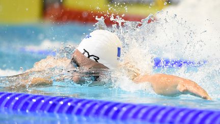 J&eacute;r&eacute;my Stravius, samedi 23 ao&ucirc;t 2014 aux championnats d'Europe de natation de Berlin (Allemagne). (STEPHANE KEMPINAIRE / KMSP / AFP)