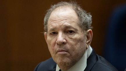 Former producer Harvey Weinstein, October 4, 2022 at the Los Angeles courthouse in the United States. (ETIENNE LAURENT / AFP)