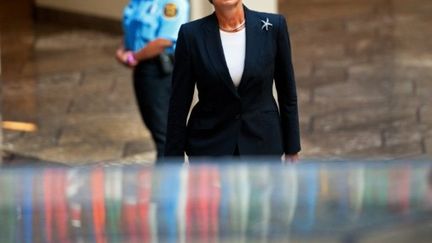 Christine Lagarde prend ses fonctions au FMI, le 5 juillet 2011. (PAUL J. RICHARDS - AFP)