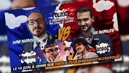 Capture écran d'un tweet du streamer politique Jean Massiet qui annonce la soirée entre les deux députés.&nbsp; (CAPTURE ECRAN TWITTER)