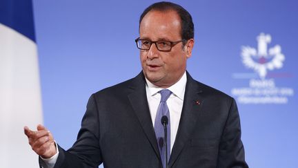 François Hollande prononce un discours en ouverture de la semaine des ambassadeurs, à Paris, le 30 août 2016. (AFP)