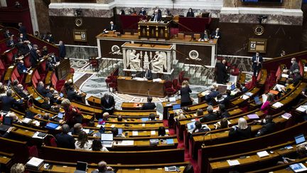 Les députés siègent à l'Assemblée nationale, à Paris, le 4 janvier 2022. (MAXPPP)