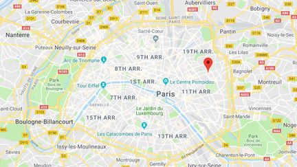 L'incendie s'est déclaré dans un foyer de jeunes travailleurs rue de Ménilmontant à Paris.&nbsp; (GOOGLE MAPS)