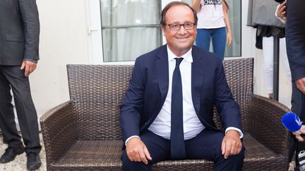 François Hollande à Angoulême (Charente), le 22 août 2017. (YOHAN BONNET / AFP)