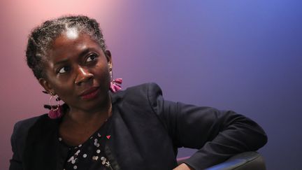 La députée La France insoumise (LFI) Danièle Obono, le 7 mars 2019 à Bobigny (Seine-Saint-Denis).&nbsp; (KENZO TRIBOUILLARD / AFP)