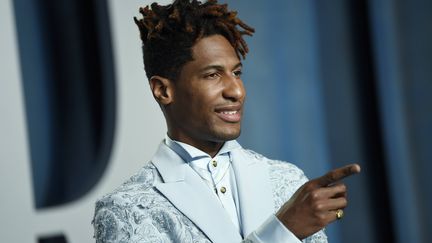 Le musicien Jon Batiste arrive à la Vanity Fair Oscar Party le dimanche 27 mars 2022 au Wallis Annenberg à Beverly Hills, en Californie (États-Unis) (EVAN AGOSTINI/AP/SIPA / SIPA)