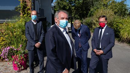 François Bayrou lors les journées parlementaires du Modem en septembre 2020, à Sanguinet (Landes). (DAVID THIERRY / MAXPPP)