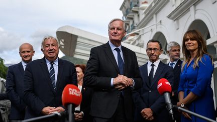 Prime Minister Michel Barnier, in Annecy (Haute-Savoie), September 12, 2024. (JEFF PACHOUD / AFP)