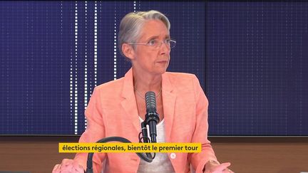 Elisabeth Borne, ministre du Travail, était l'invitée du 8h30 franceinfo mercredi 9 juin 2021. (FRANCEINFO / RADIOFRANCE)