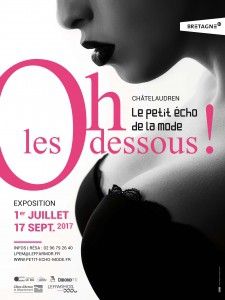 L'affiche de l'exposition "Oh les dessous !"
 (Le Petit Echo de la mode )