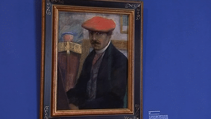 "Autoportrait au béret rouge" (1917), pastel.
 (Collection Musée Charles Milcendeau, Soullans)