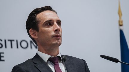 Le ministre délégué aux Transports, Jean-Baptiste Djebbari, à Paris, le 14 septembre 2021.&nbsp; (UGO PADOVANI / HANS LUCAS / AFP)