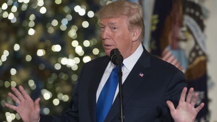 Le président des Etats-Unis, Donald Trump, à la Maison Blanche, à Washington, le 13 décembre 2017. (SAUL LOEB / AFP)