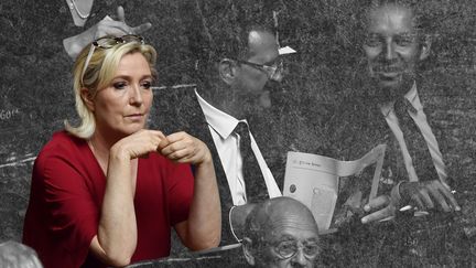 Marine Le Pen a engagé la bataille des législatives dès le soir du second tour de l'élection présidentielle, le 24 avril 2022. (ILLUSTRATION PIERRE-ALBERT JOSSERAND / FRANCEINFO)