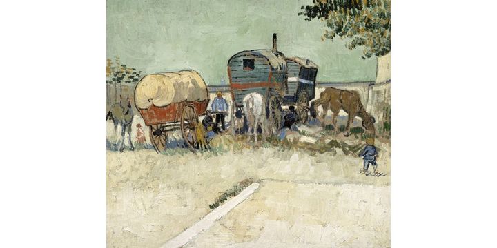 Vincent Van Gogh, Les roulottes, campements de bohémiens aux environs d'Arles, Paris Musée d'Orsay
 (RMN (Musée d&#039;Orsay) / Hervé Lewandowski)