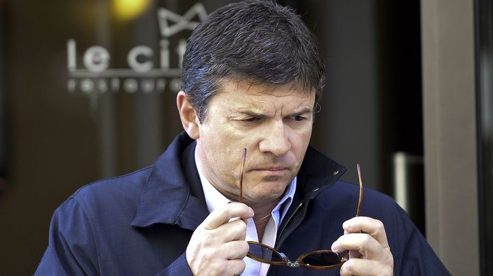 L'entrepreneur Alexandre Gu&eacute;rini arrive au palais de justice de Marseille en vue d'une audition, le 29 avril 2014. (BORIS HORVAT / AFP)