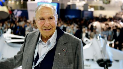 Serge Dassault au Bourget, le 23 juin 2017. (ERIC PIERMONT / AFP)