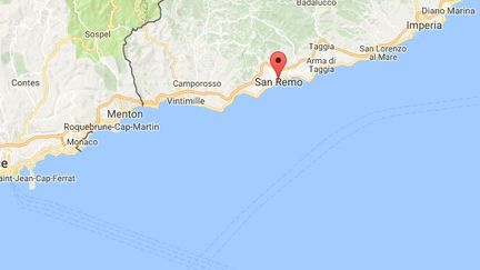 Les malfaiteurs ont braqué une bijouterie à San Remo (Italie) (CAPTURE ECRAN GOOGLE MAPS)