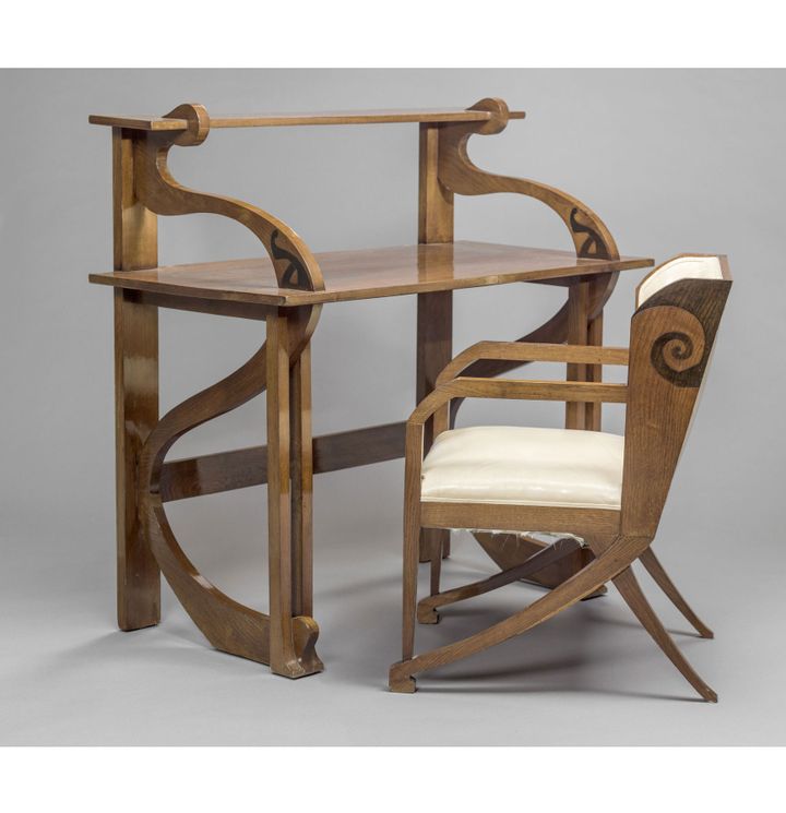 Federico Tesio, Bureau et fauteuil, vers 1898, Paris, musée d'Orsay
 (Musée d&#039;Orsay, dist. RMN-Grand Palais / Patrice Schmidt © Droits réservés)