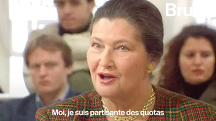 Simone Veil défendait la parité dans la vie politique dans l’émission Polémiques en 1996. (Brut)