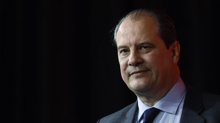 Jean-Christophe Cambadélis lors d'une conférence de presse au siège du Parti socialiste à Paris, le 7 mars 2016. (DOMINIQUE FAGET / AFP)